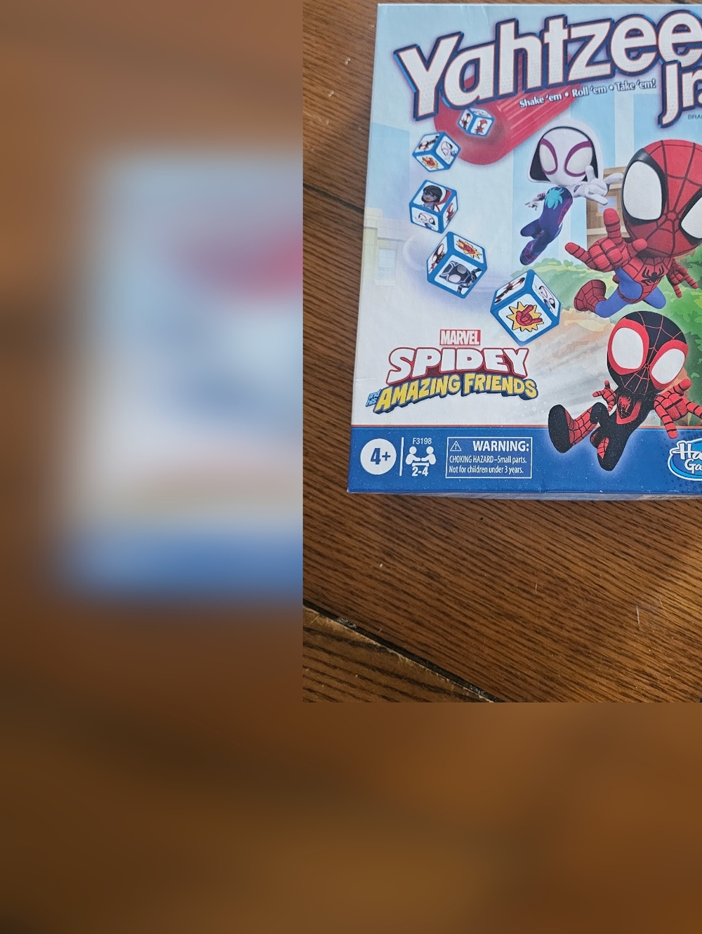Yahtzee Junior Marvel Spidey Amazing Friends Board Game - Blue